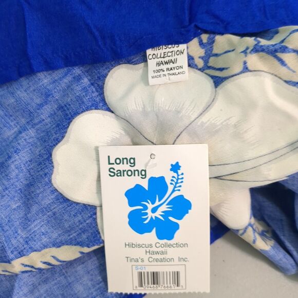 Hibiscus Collection Hawaii Women's Sarong Fringed Swim Cover Up Wrap One size - Picture 3 of 3